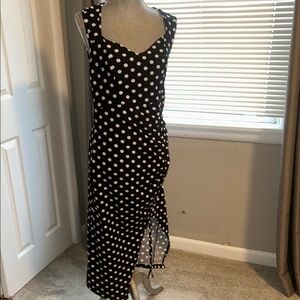 SHEIN Black and White Polka Dot Dress